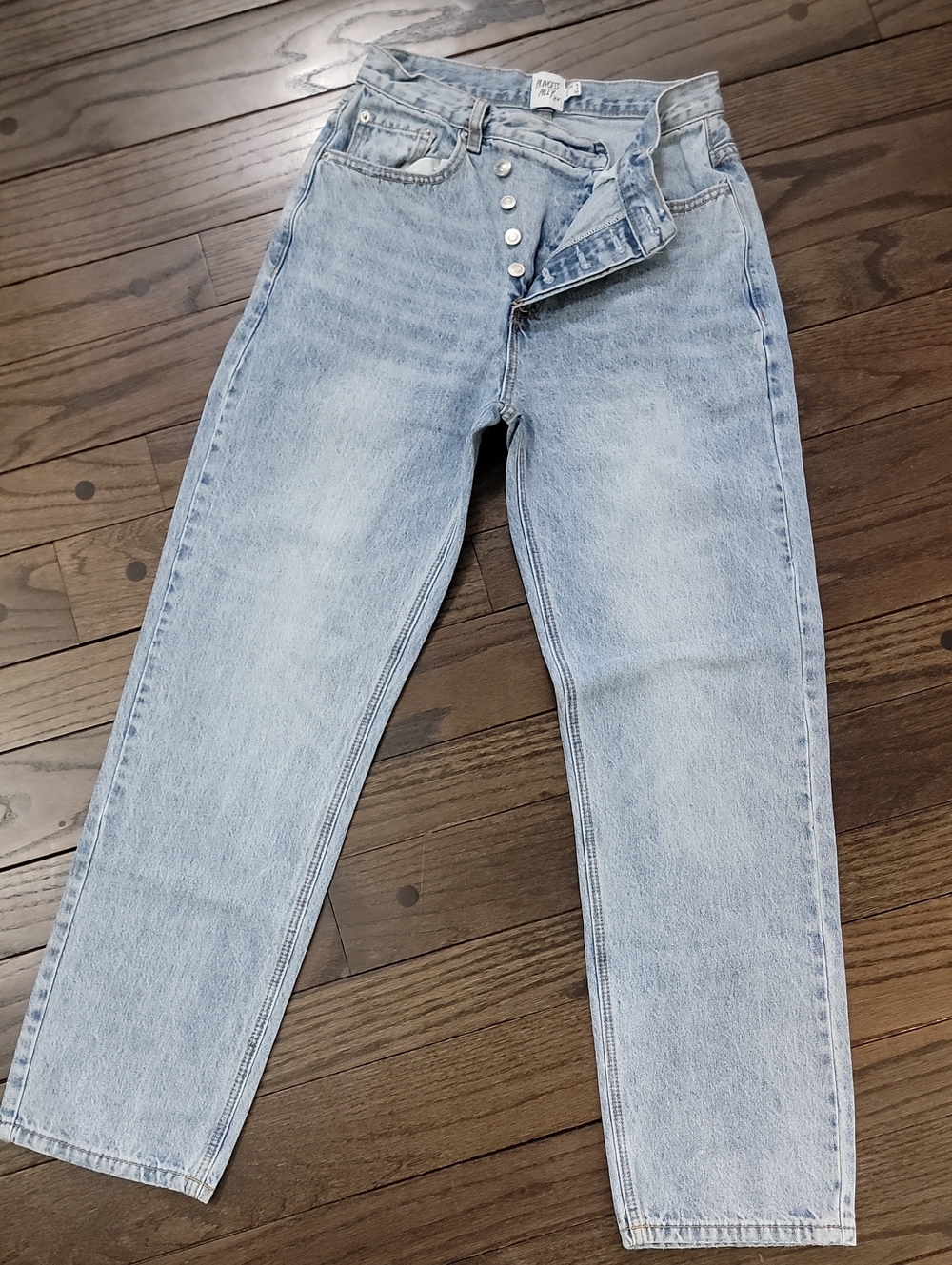 Princess Polly Light Wash Women’s High-Rise Button-Fly Jeans